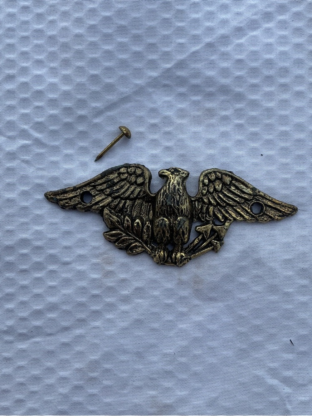 Antique Brass Eagle Accent Plaque - Gold Finish